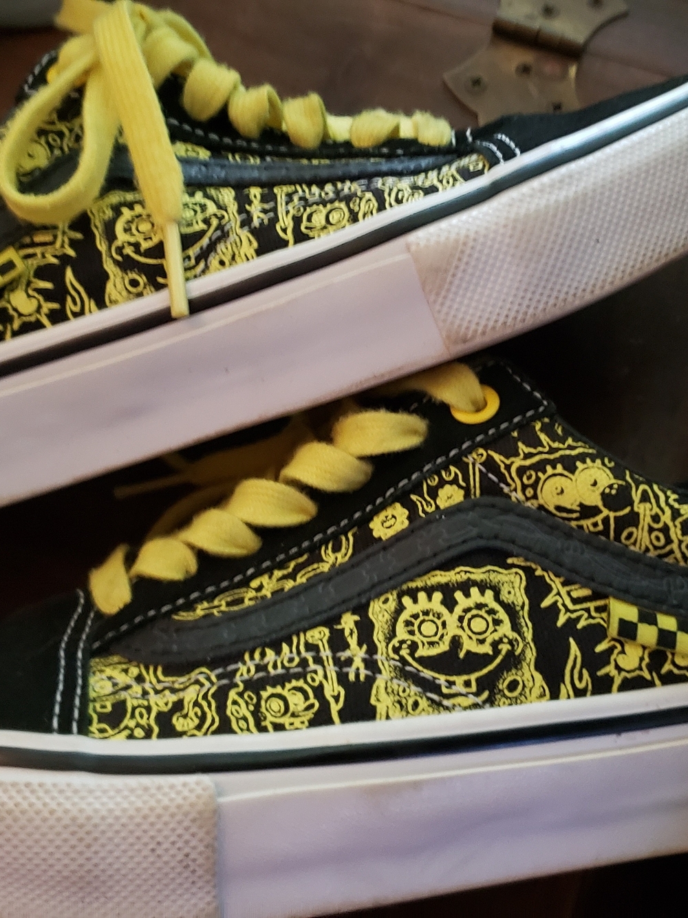 Vans Black & Yellow Spongebob Skate Sneakers